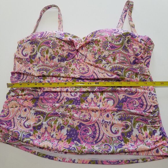 NWT Nicole Miller Tankini Swim Top Size 3X - Picture 2 of 9